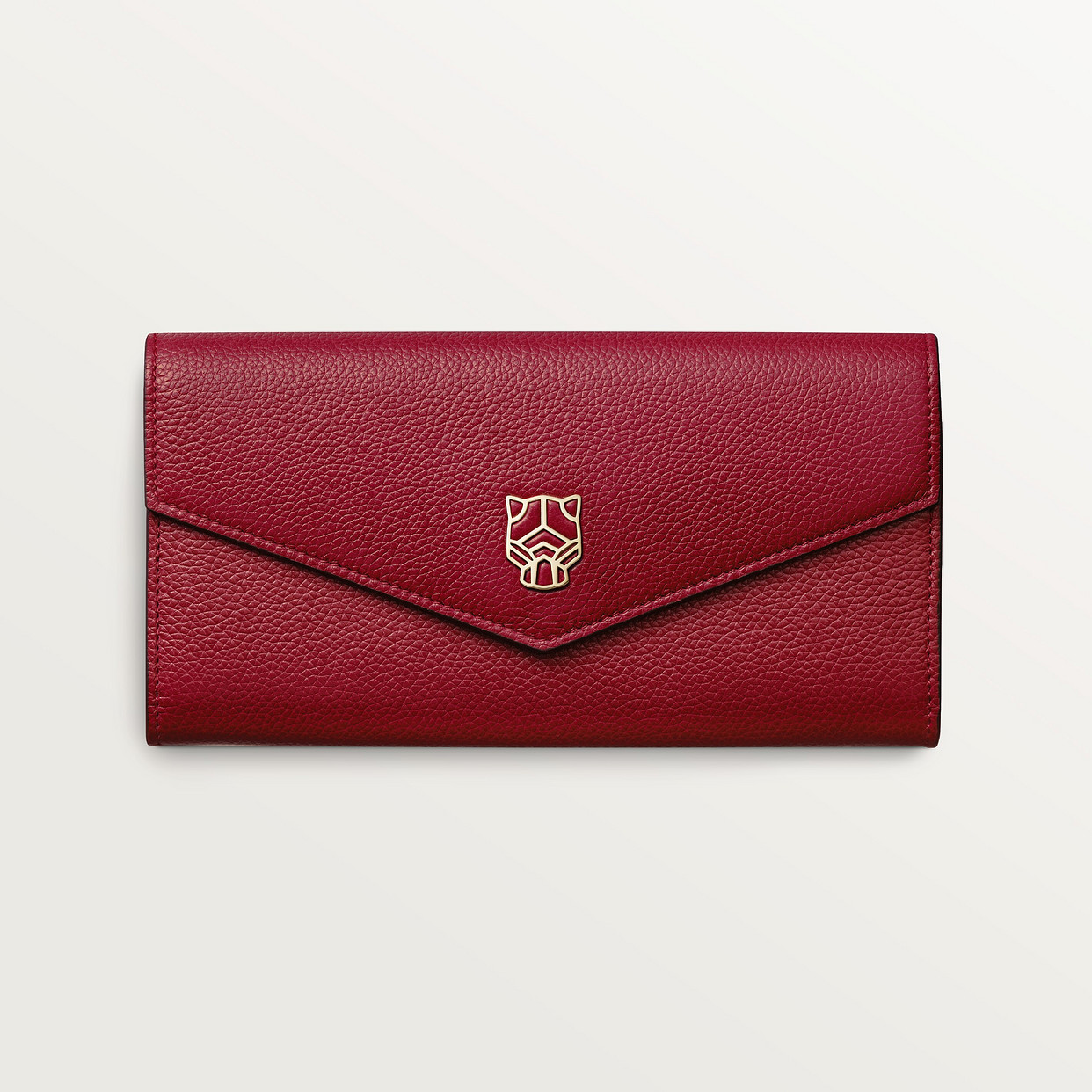 

Кошелек Cartier Portefeuille international à rabat, Panthère Graphique de Cartier, телячья кожа бордового цвета