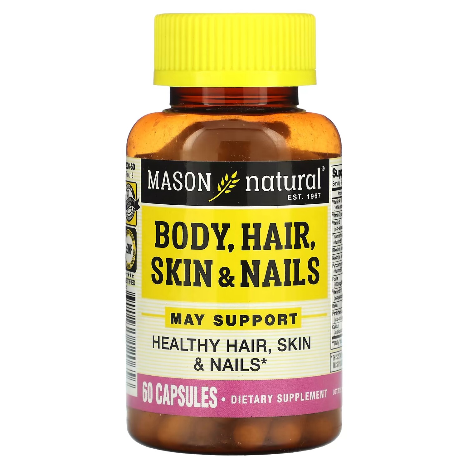 

Добавка Mason Natural Тело, волосы, кожа и ногти, 60 капсул