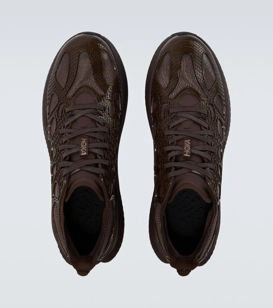 Беговые кроссовки Mach X Caged Hoka One One, коричневый — фото 4