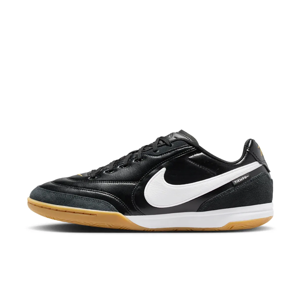 Мужские низкие футбольные бутсы Tiempo Streetgato для игры в помещении/на корте Nike, черный