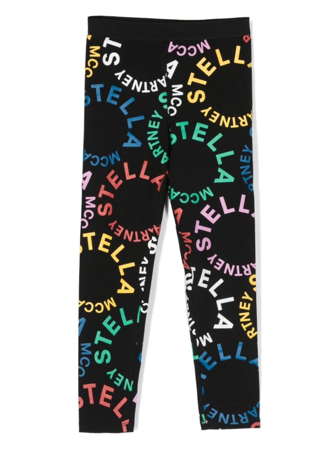 

Stella McCartney Kids легинсы с эластичным поясом и логотипом, черный