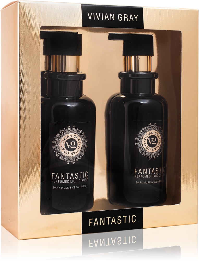

Фантастический подарочный набор для рук с темным мускусом и кедром Vivian Gray, 2× 300 мл