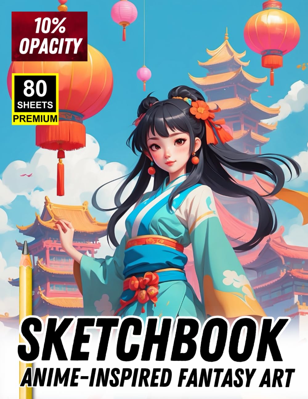 

Anime-Inspired Fantasy Art Sketchbook: Japanese Fantasy Characters & Beautiful Scenery Templates for Artists, Hobbyists, and Anime Lovers (Independently published)