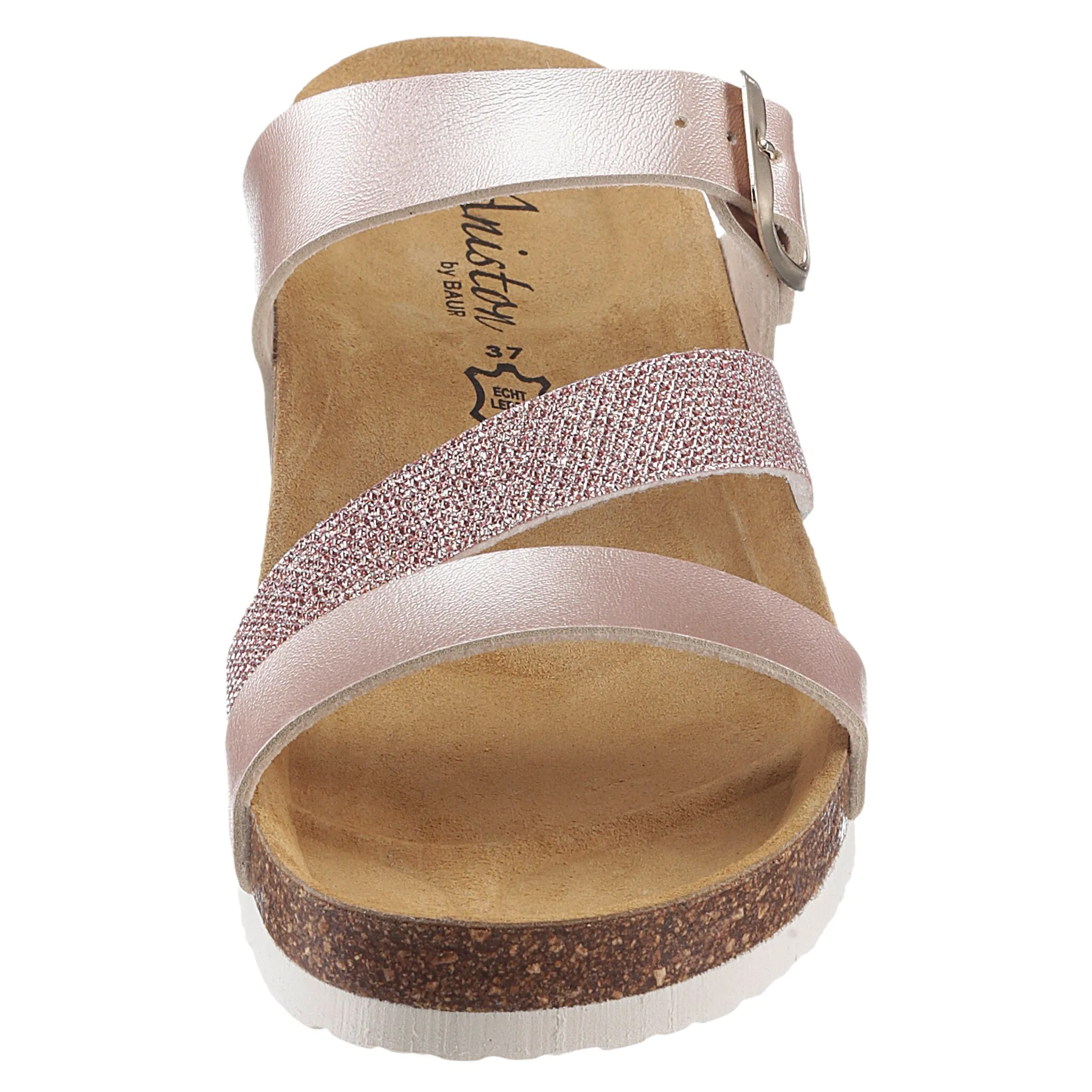 Aniston ОБУВЬ Мюли, танкетка, летние туфли, тапочки с пряжкой Aniston Shoes, цвет Roségoldfarben — фото 4