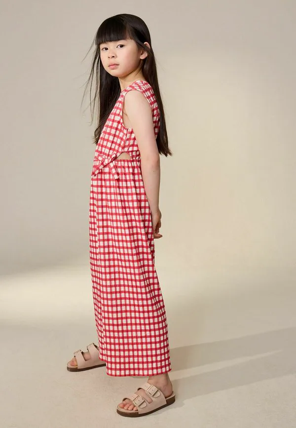 Комбинезон прямого кроя из жатой ткани Next, Red Ecru Gingham — фото 2
