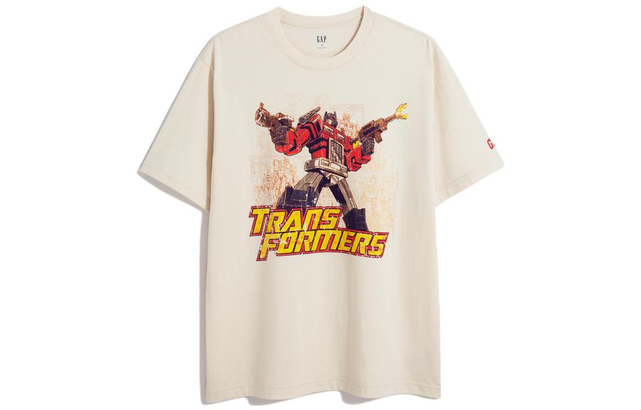 

X TRANSFORMERS X Футболки Unisex Crew Neck Moderate Straight Fit GAP, экрю, Белый, X TRANSFORMERS X Футболки Unisex Crew Neck Moderate Straight Fit GAP, экрю