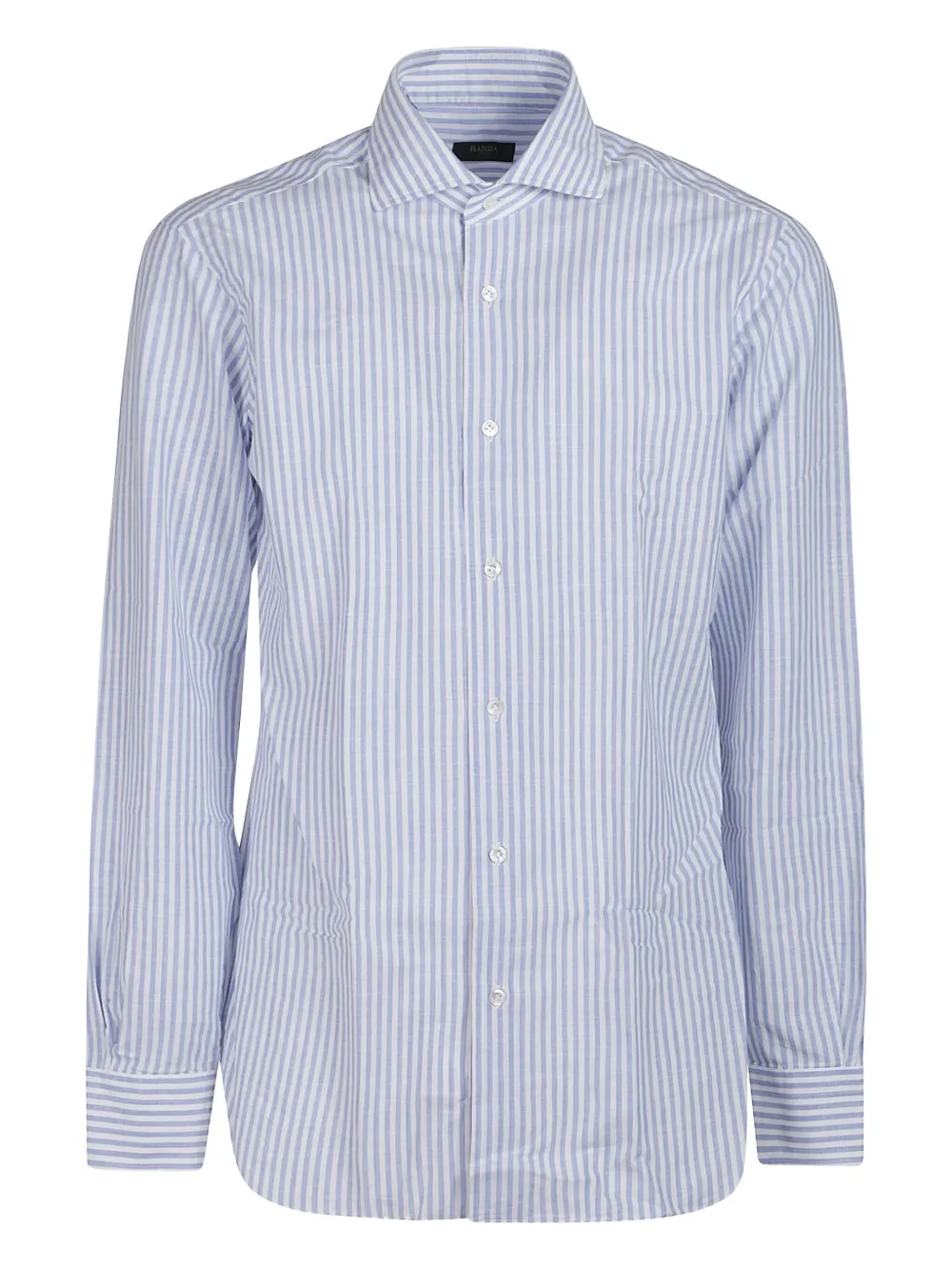 

Рубашка в полоску из хлопка Barba, черный