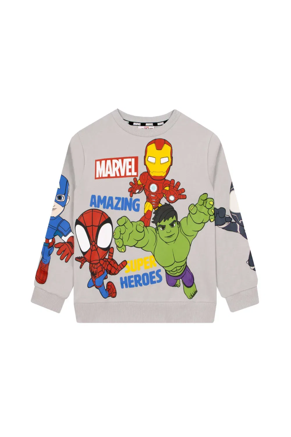 Свитшот детский с героями Marvel Spidey And His Amazing Friends, серый