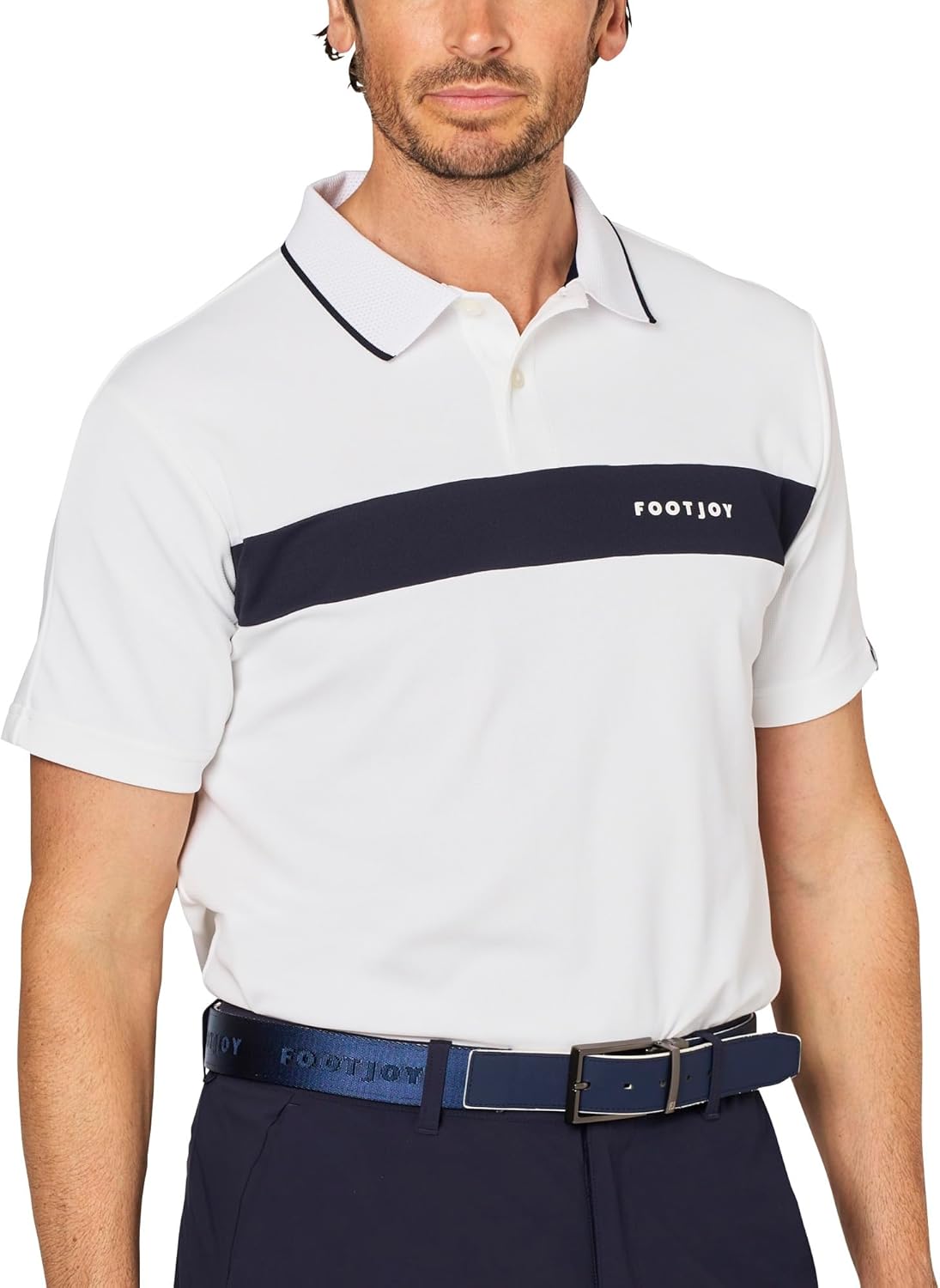 

Мужская поло-рубашка FootJoy для гольфа с коротким рукавом и вырезом на груди, белый