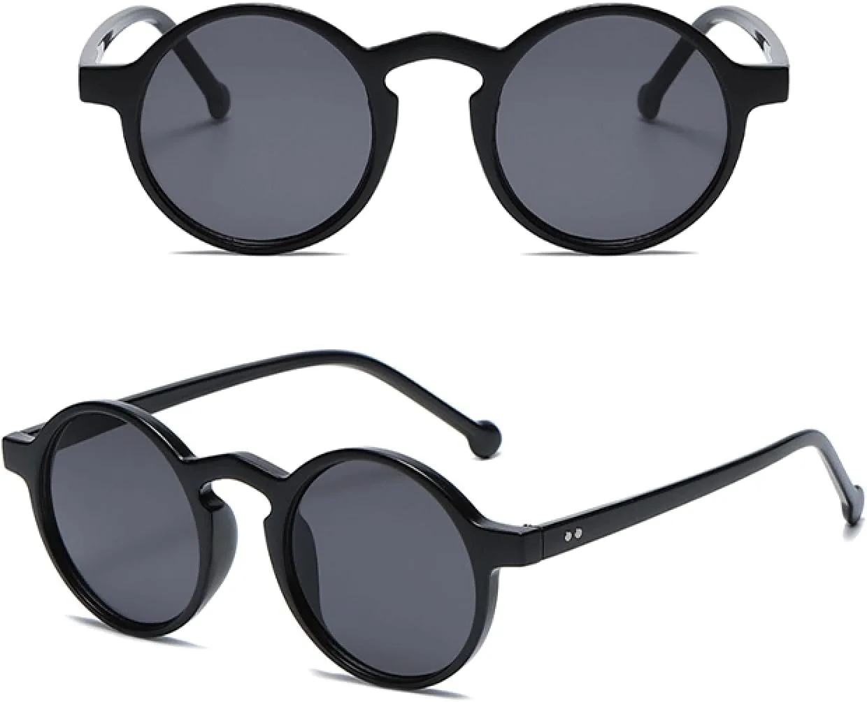 

Круглые солнцезащитные очки для женщин и мужчин, маленькие, в стиле панк, с леопардовым принтом, темно-зеленые, с защитой от УФ-излучения UV400 DSVIGF, Darkgreen Grey