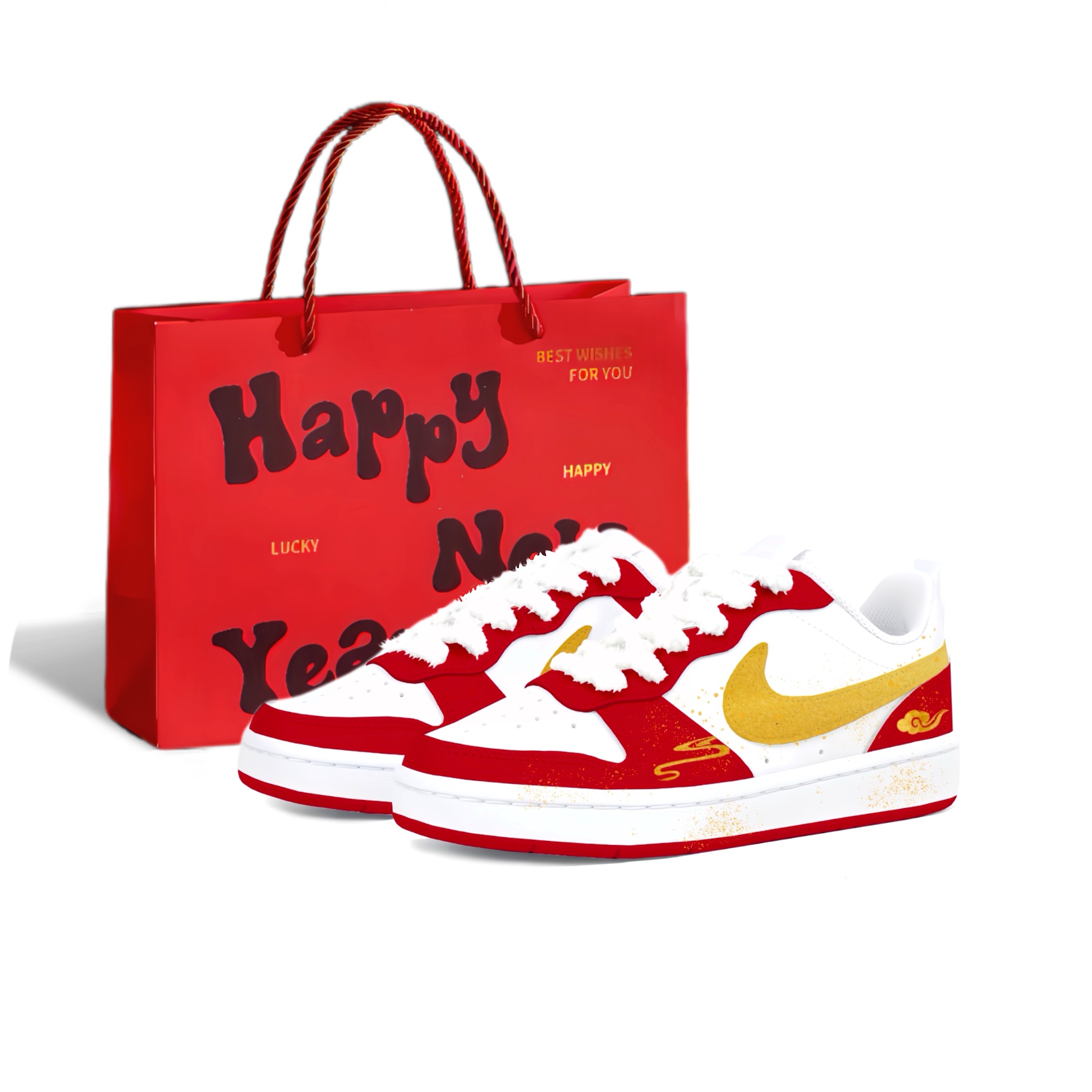 

Court Borough Детские Скейтбординг Кроссовки Grade School Nike, красный золотой