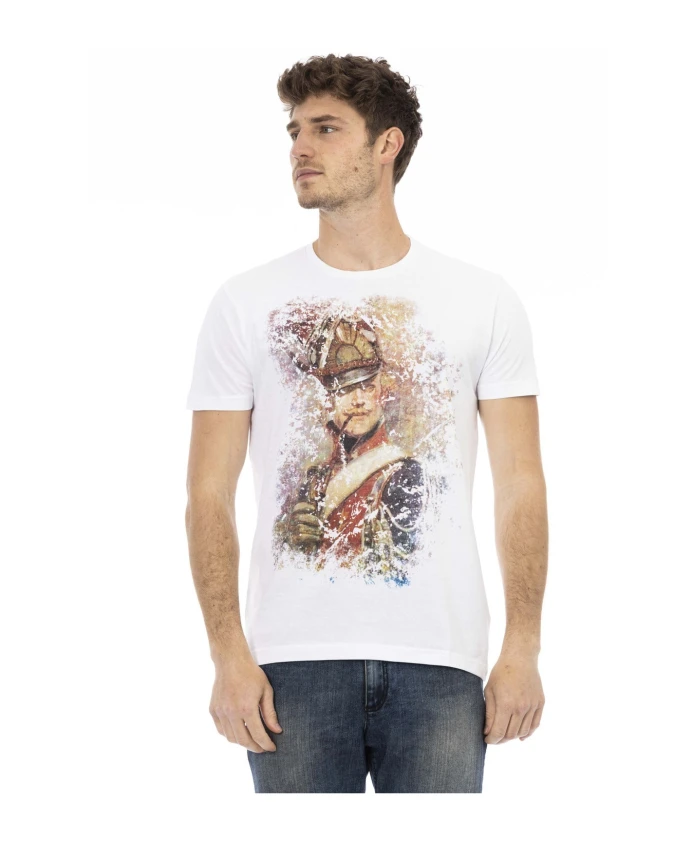 

Повседневная футболка с короткими рукавами и круглым вырезом. Trussardi, белый