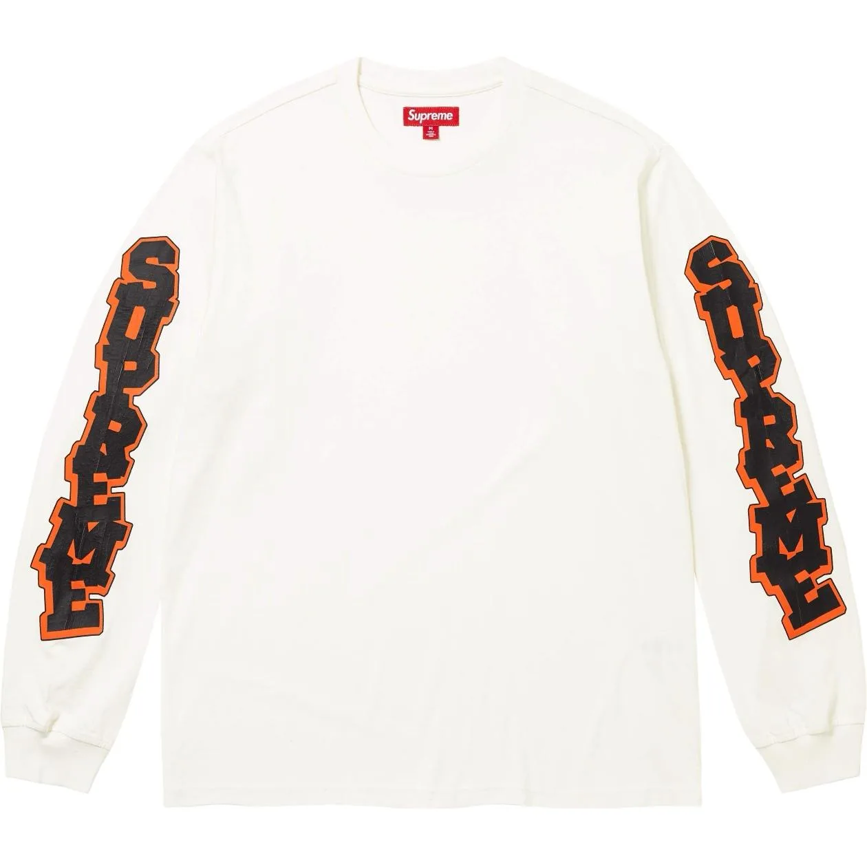 Футболка с длинными рукавами и прорезями SS26 WEEK1 Unisex Supreme, белый/белый
