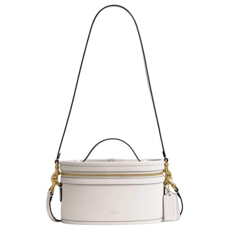 

COACH Кожаная кросс-боди сумка среднего размера женская меловая белая