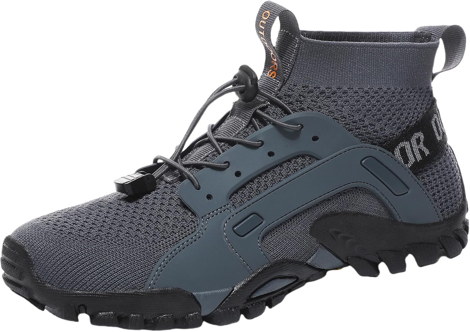 

Дышащие противоскользящие походные кроссовки для мужчин - легкие шнурованные кроссовки, идеально подходящие для путешествий и кемпинга на открытом воздухе Hoalox, серый