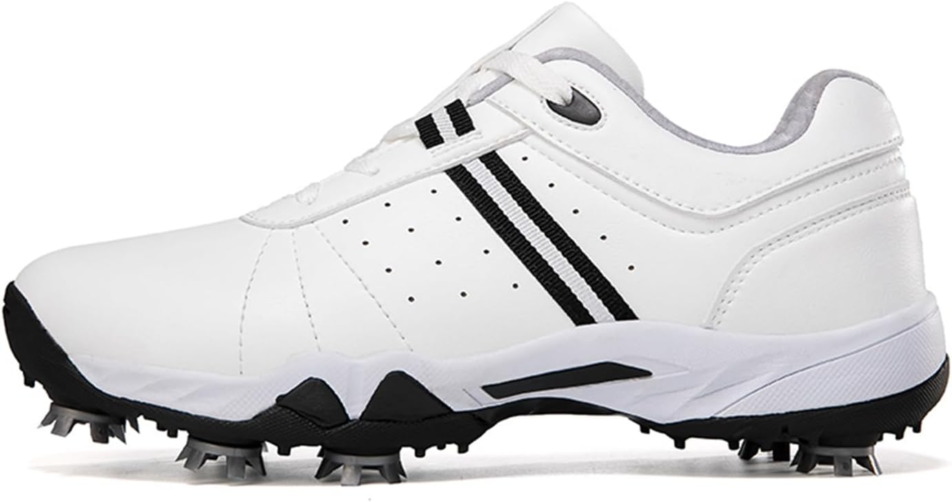 

Мужские гольф обувь, водонепроницаемые и дышащие гольф туфли с шипами для мужчин Ybberik, черный