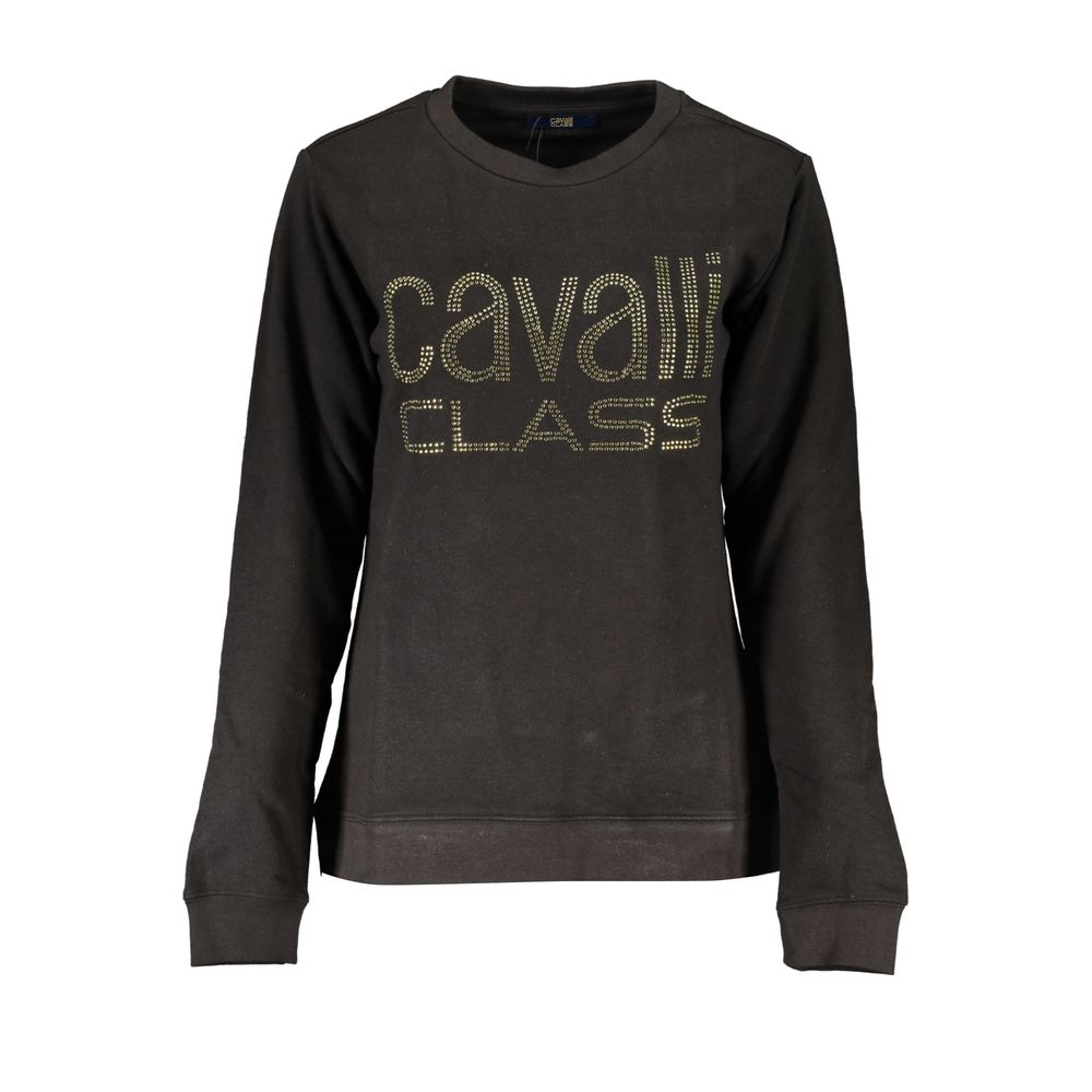 

Черный хлопковый свитер cavalli CLASS