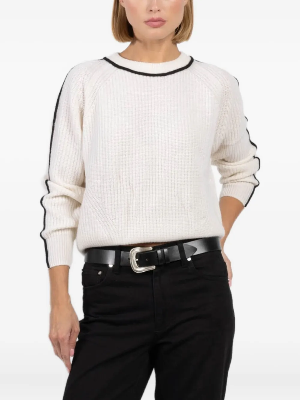 

Свитер ребристой вязки Autumn Cashmere, белый
