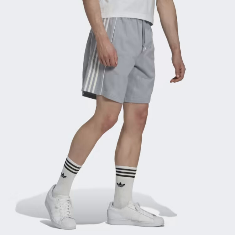 Повседневные шорты мужские серые Adidas, серый — фото 4