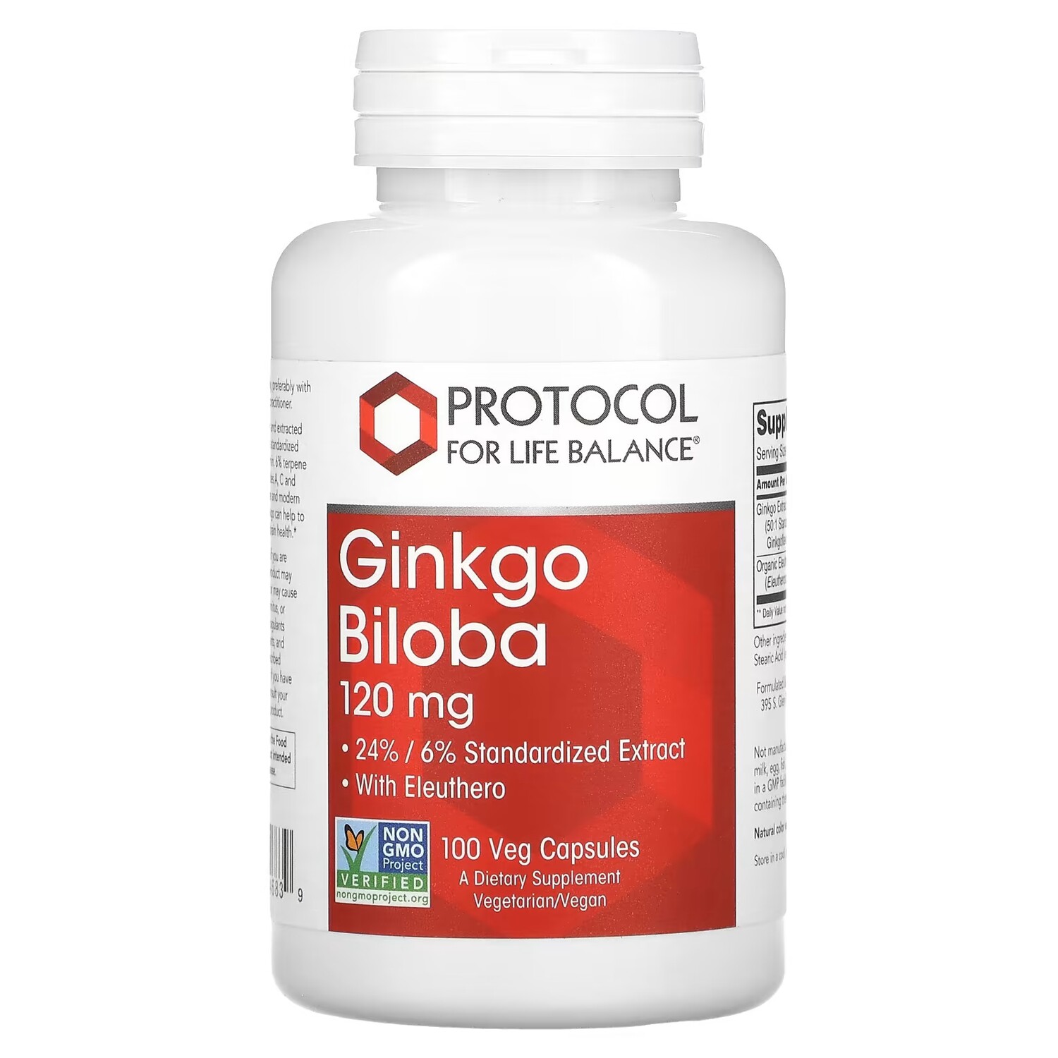 

Гинкго билоба Protocol for Life Balance 120 мг, 100 капсул