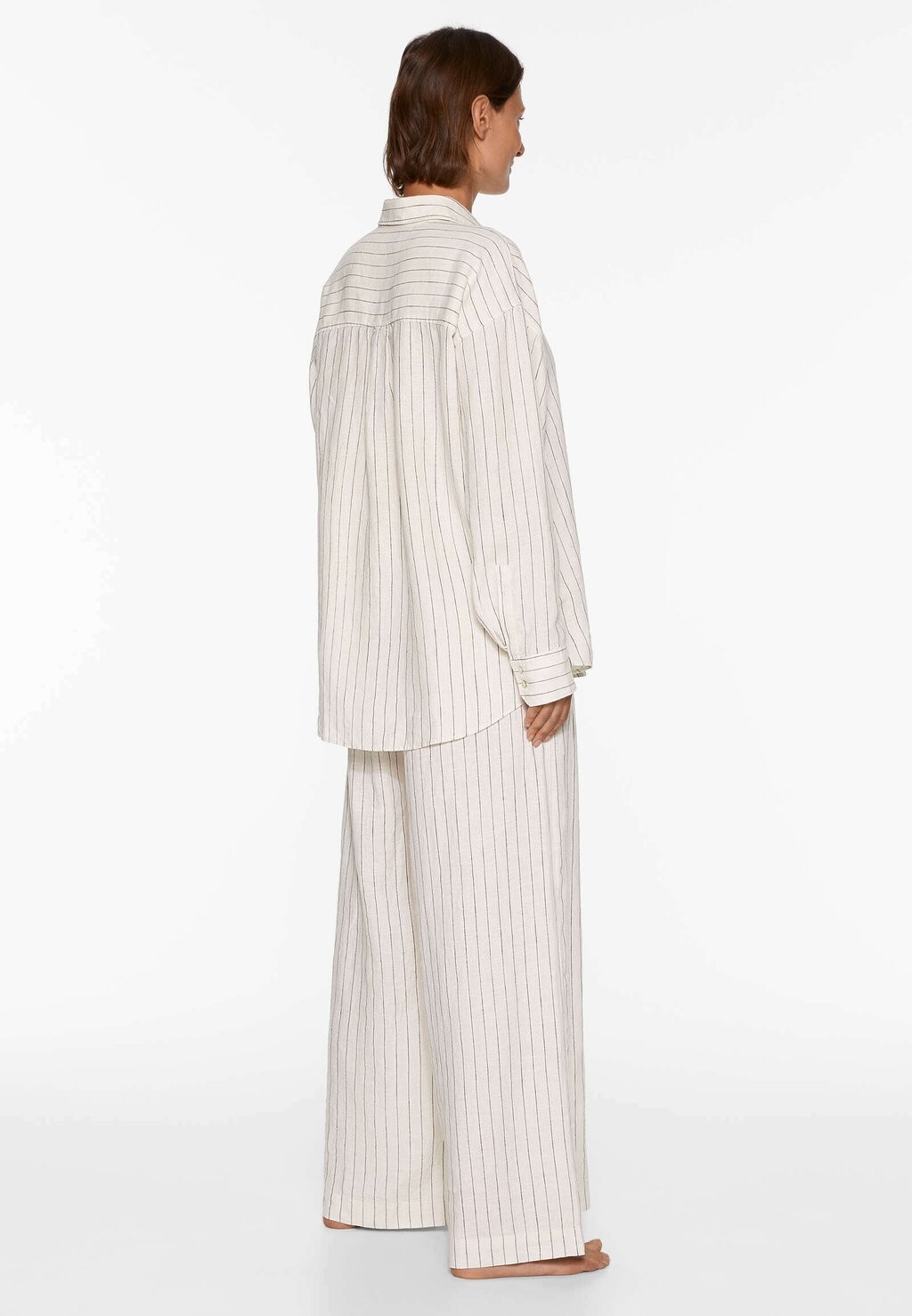

Блузка на пуговицах STRIPED LONG-SLEEVED OYSHO, белый