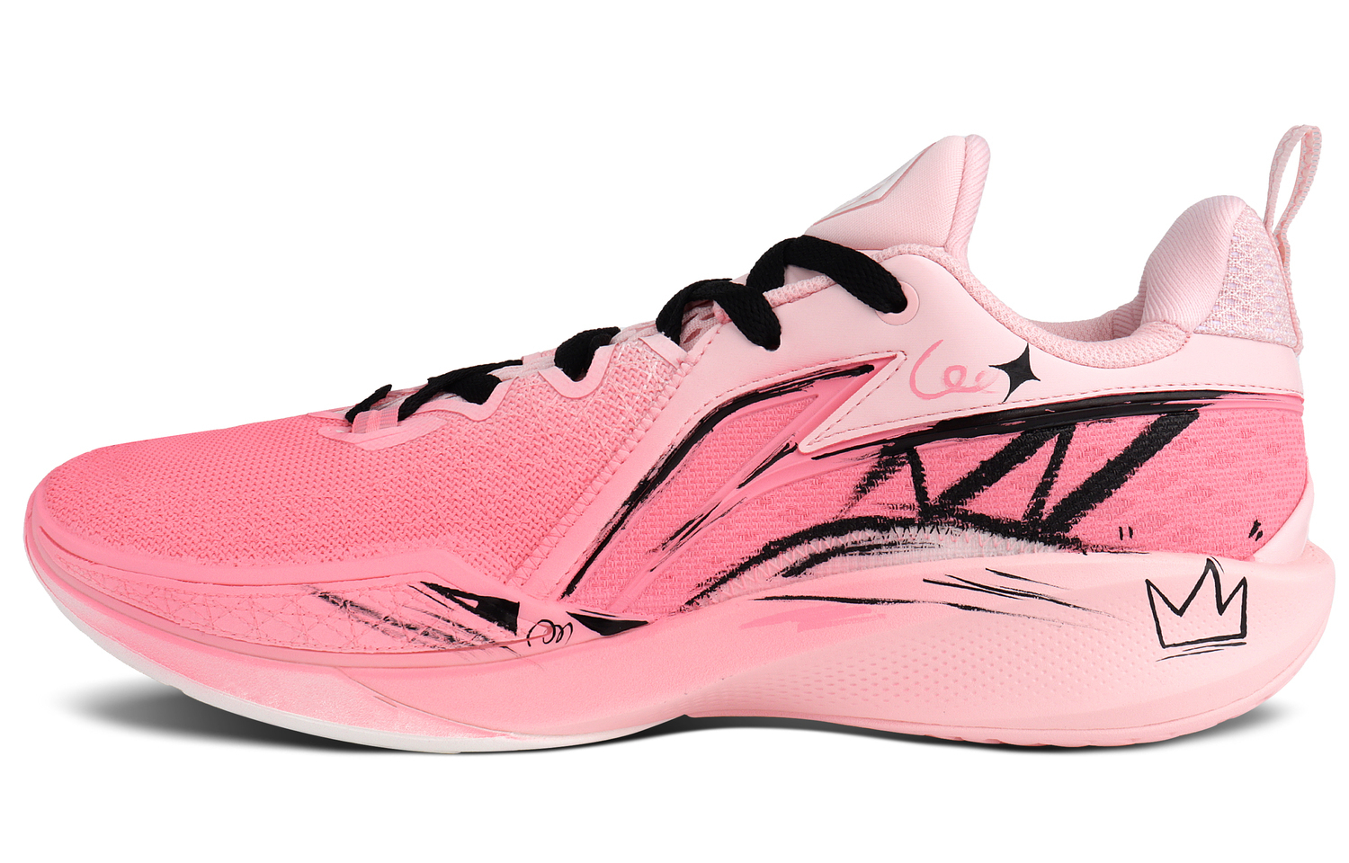 

Speed Ling 2 амортизирующие и дышащие низкие баскетбольные кроссовки мужские LINING, розовый