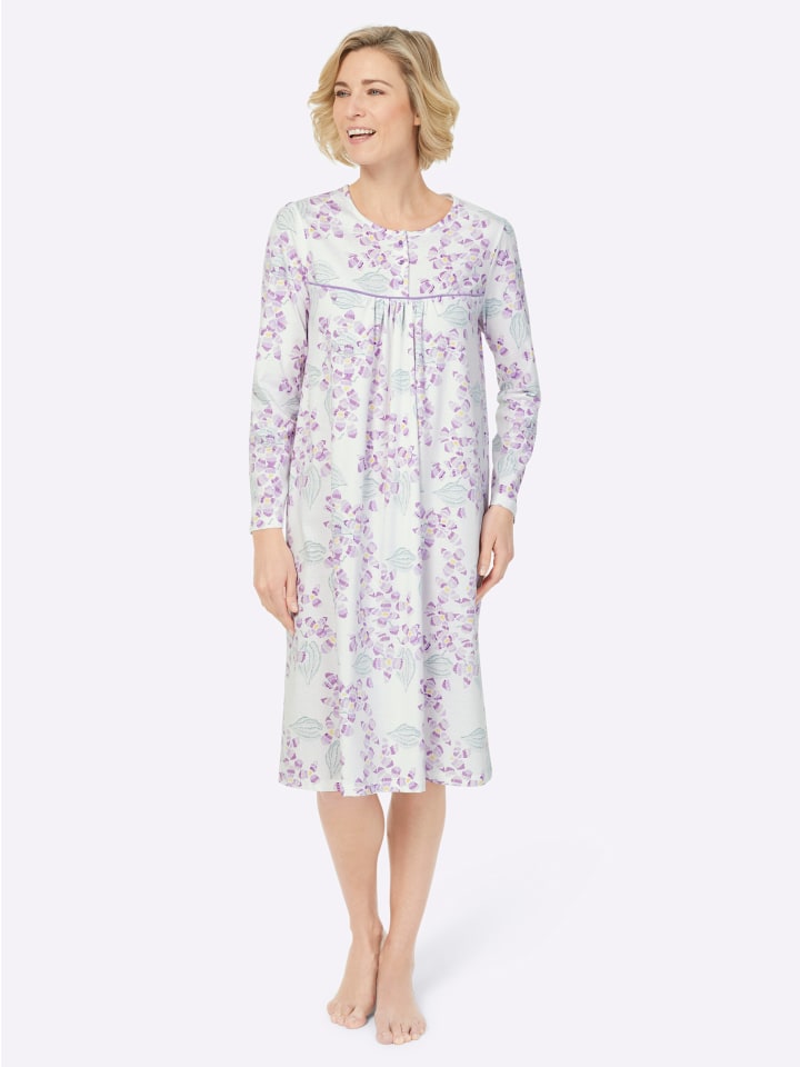 

WITT WEIDEN Ночная рубашка с принтом в бело-лавандовых тонах