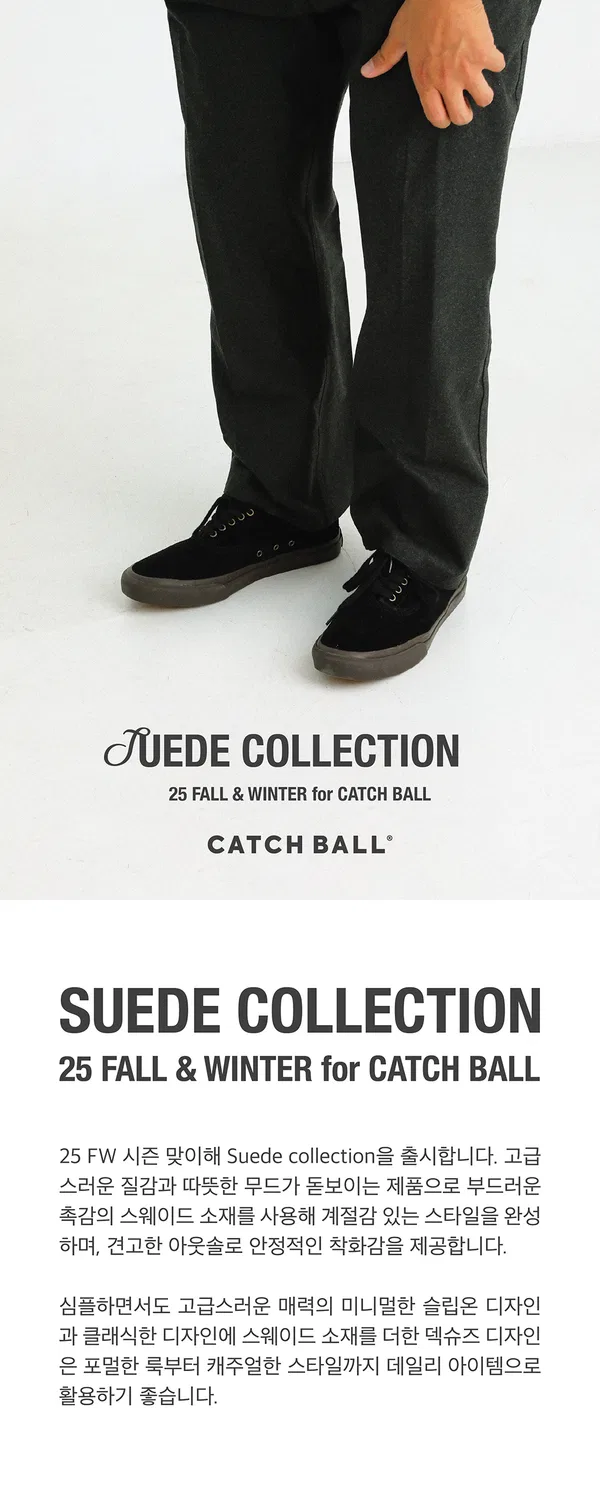 Мужские низкие кеды Catchball DP-02 Suede чёрные — фото 3