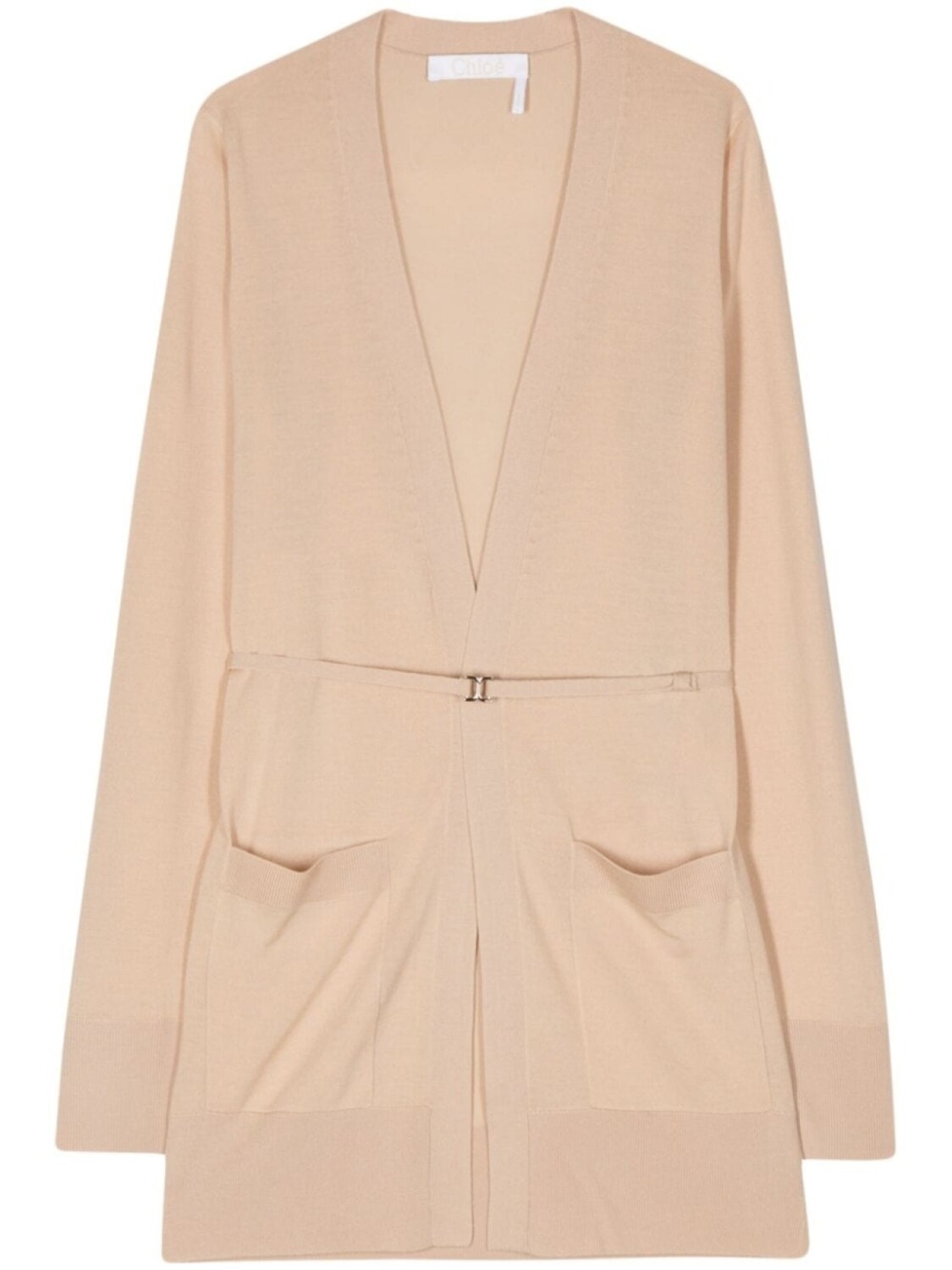 

Chloé шерстяной кардиган с логотипом, нейтральный цвет