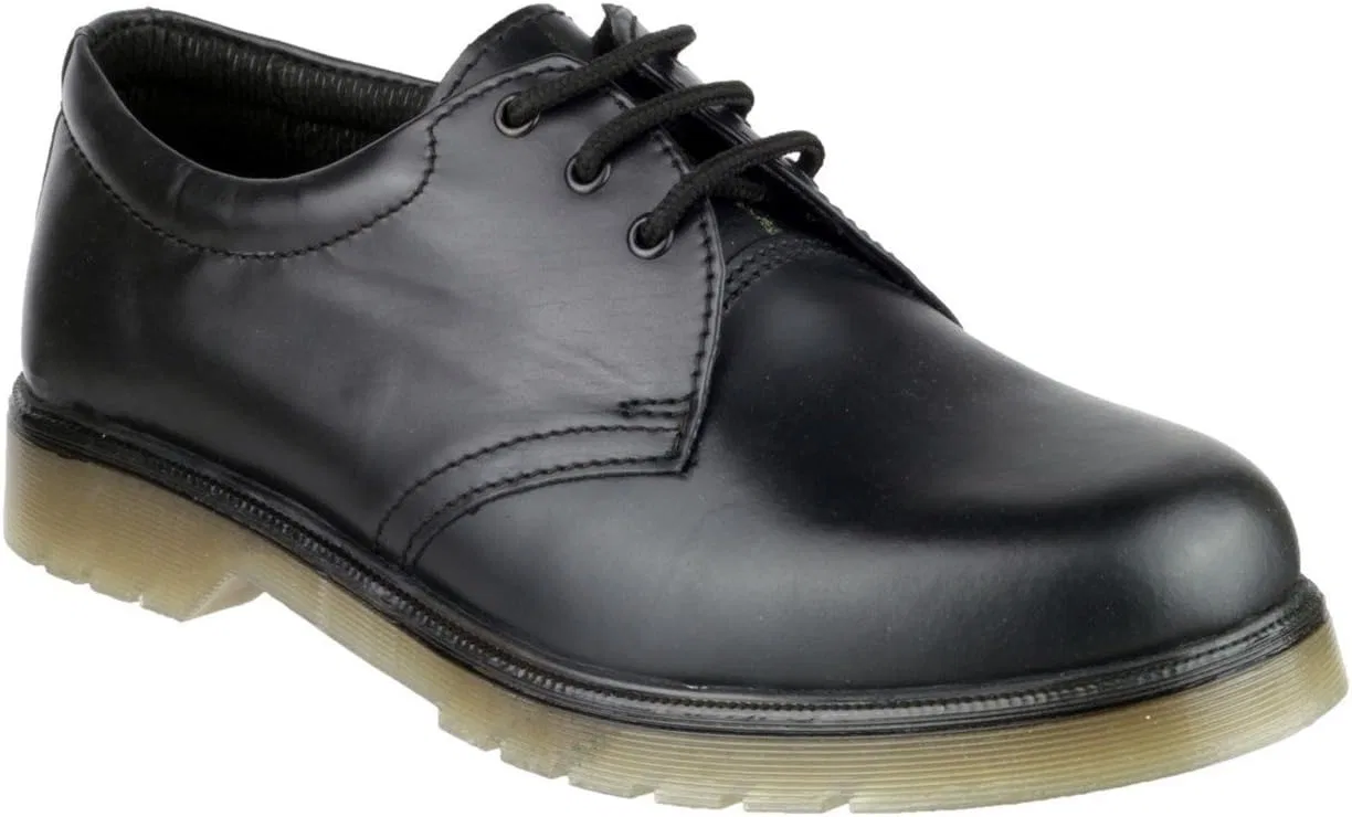 Мужские кожаные туфли Amblers Aldershot Gibson на шнуровке, низкие туфли Amblers Safety, Black