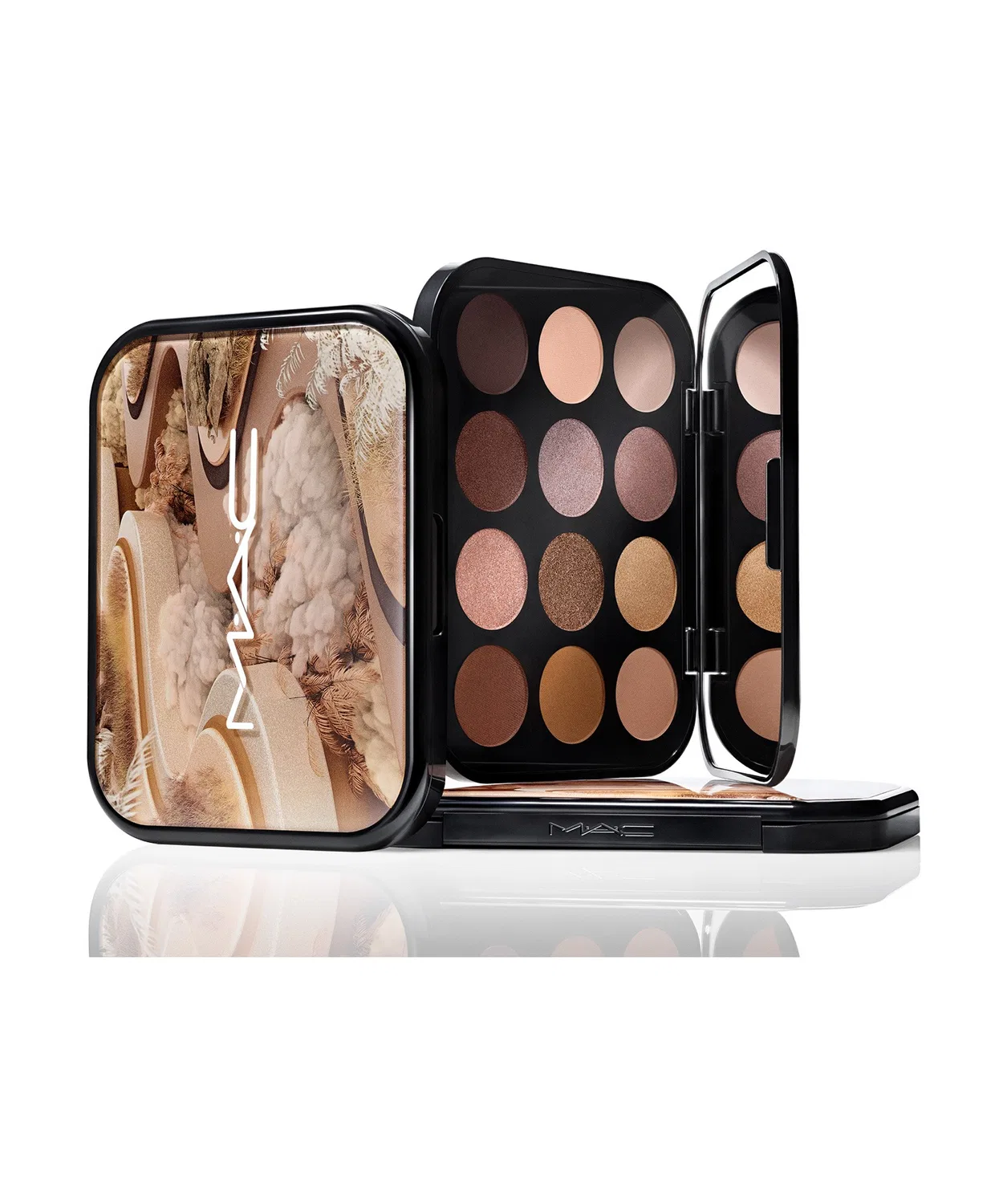 Тени для век палитра 12 цветов MAC Connect in Colour, без цвета