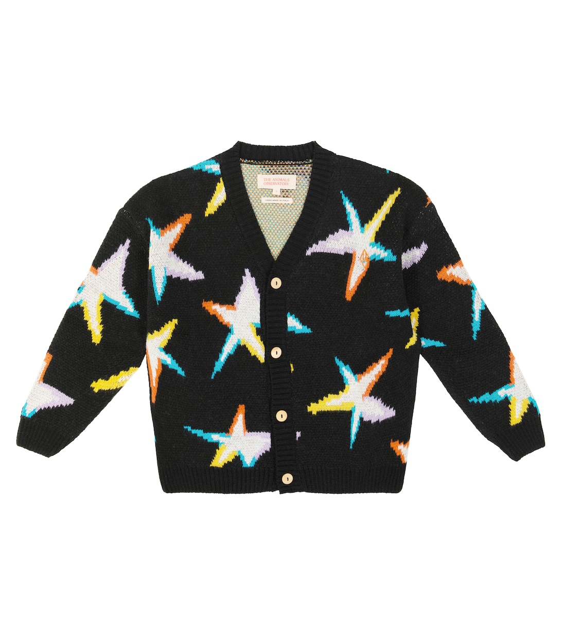 

Кардиган из смесовой шерсти енота The Animals Observatory, Black Orange