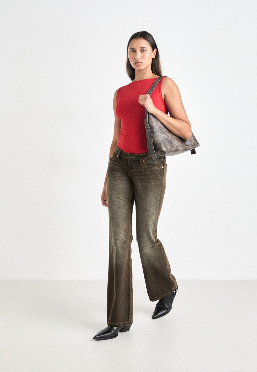 

Джинсы Bootcut NOVA LOW Weekday, коричневый