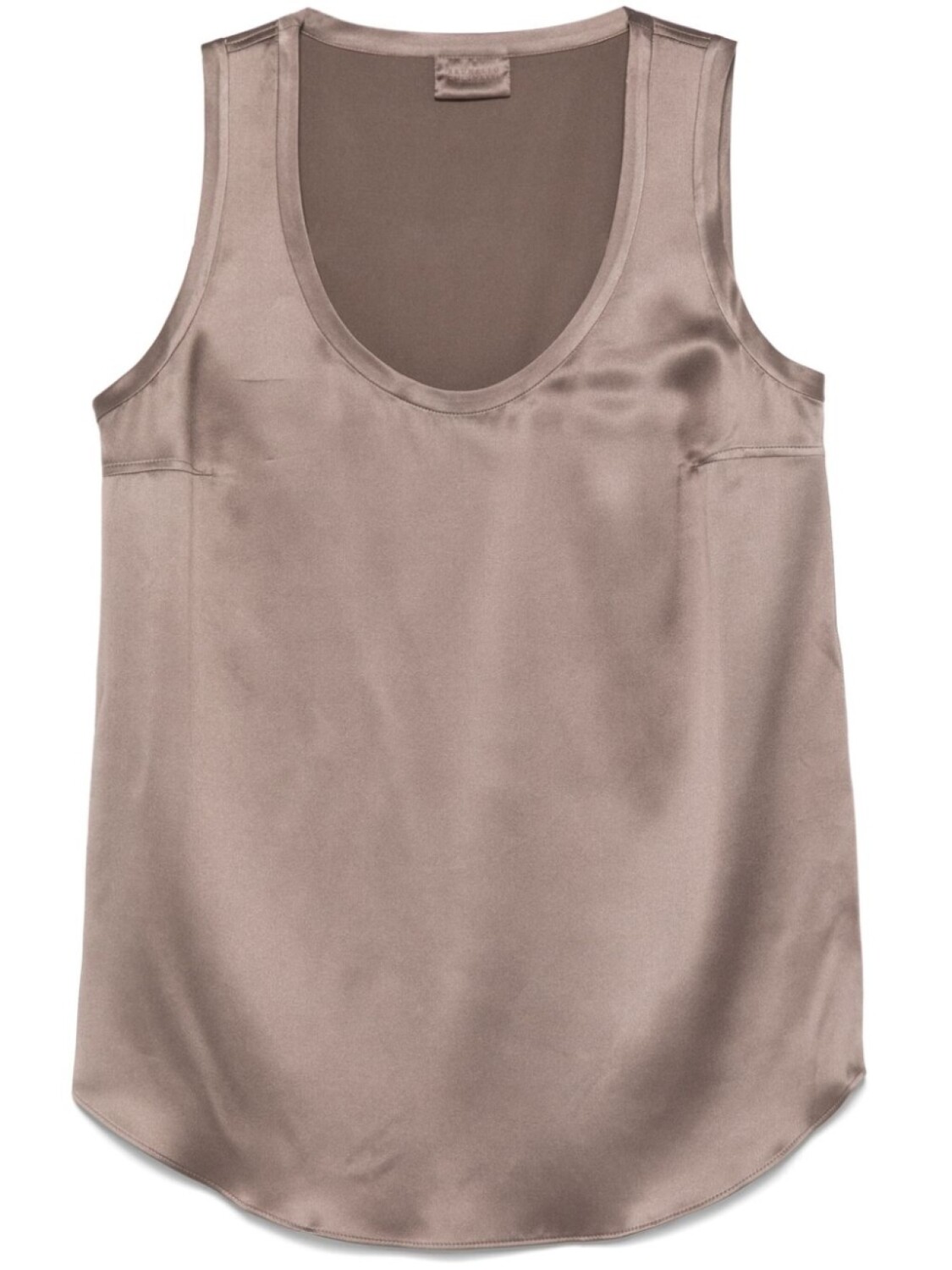 

Brunello Cucinelli атласный топ, коричневый