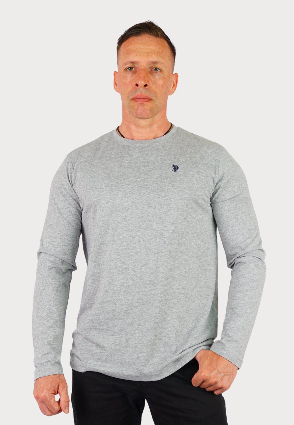 

Топ с длинными рукавами U.S. Polo Assn., серый