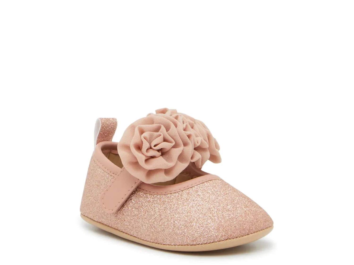 

Босоножки Vince Camuto Ruffle Floral Flat — детские, розово-золотой металлик