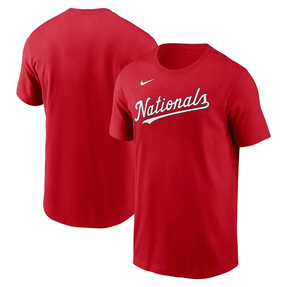 

Мужская красная футболка Nike Washington Nationals Fuse Wordmark, цвет Nat Red