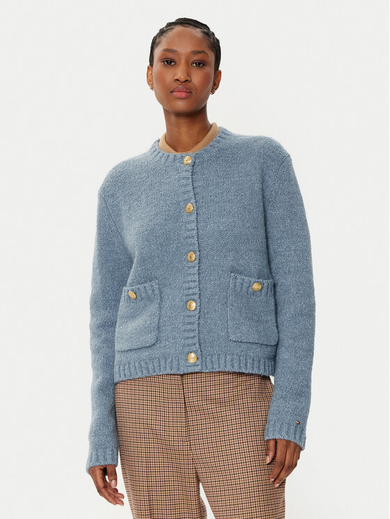 

Кардиган обычного кроя WW0WW44473 Tommy Hilfiger, синий