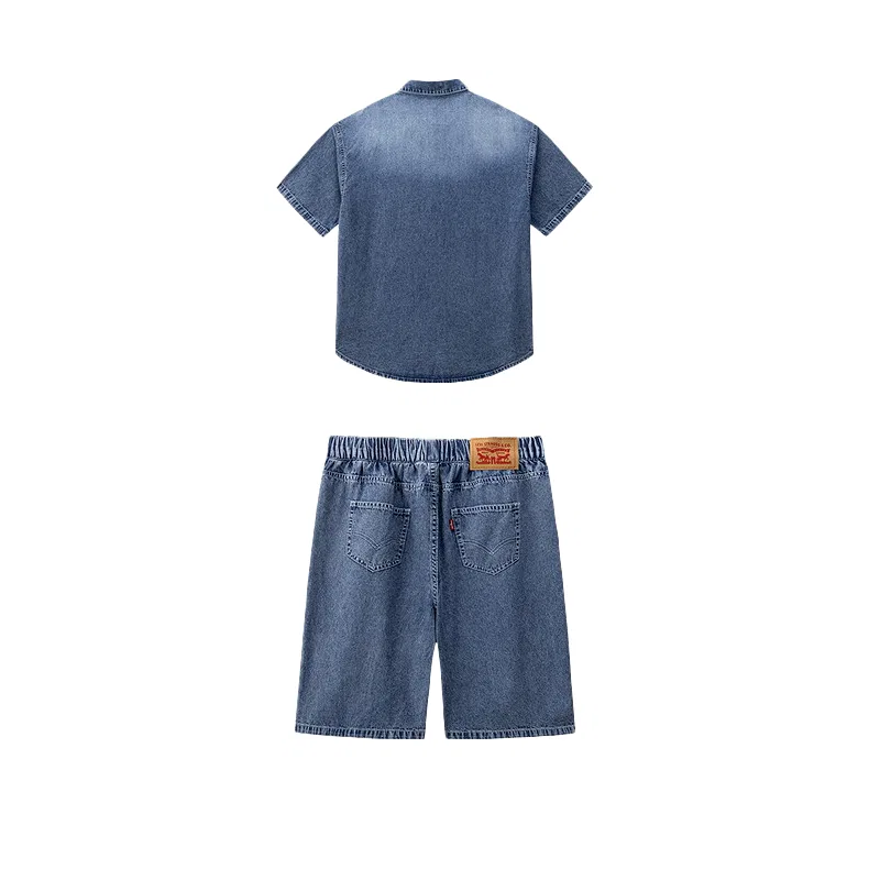 Детский спортивный костюм с отложным воротником Levis Lake Gray Blue — фото 3