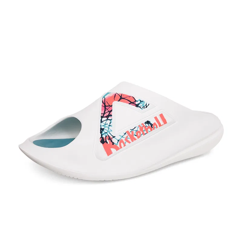 Шлепанцы PEAK Taichi Chubby Slippers молочно-белый синий — фото 4