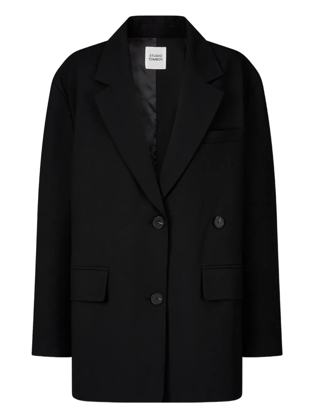 

Пиджак на пуговицах с разрезом STUDIO TOMBOY, черный