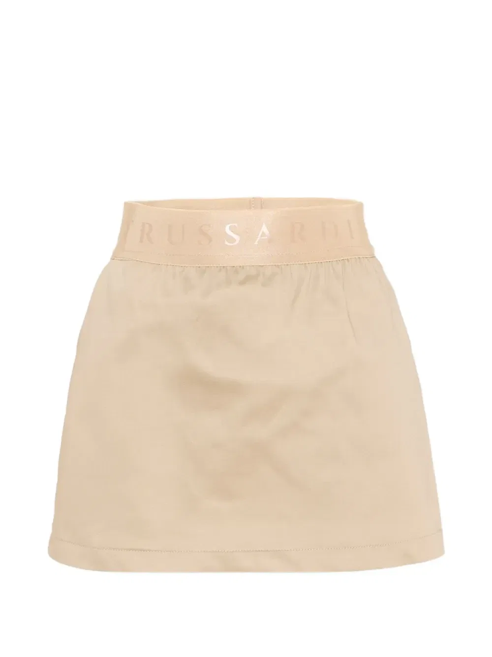 Юбка с логотипом на поясе Trussardi Junior, бежевый