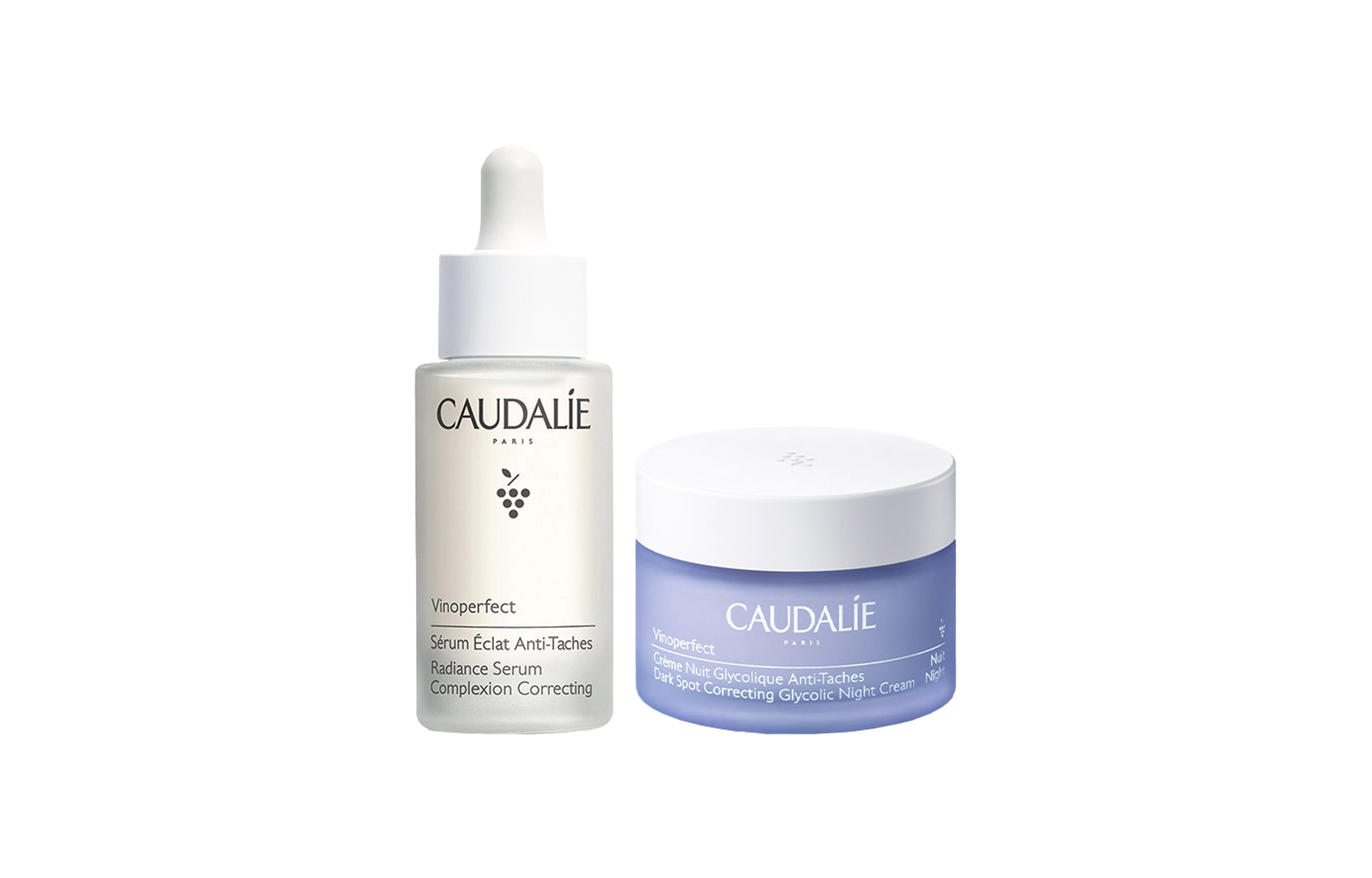 CAUDALIE Outili набор для осветления темных пятен маленькая бутылочка молочка bright white уход за кожей увлажняет и питает 30мл+50мл — фото 2