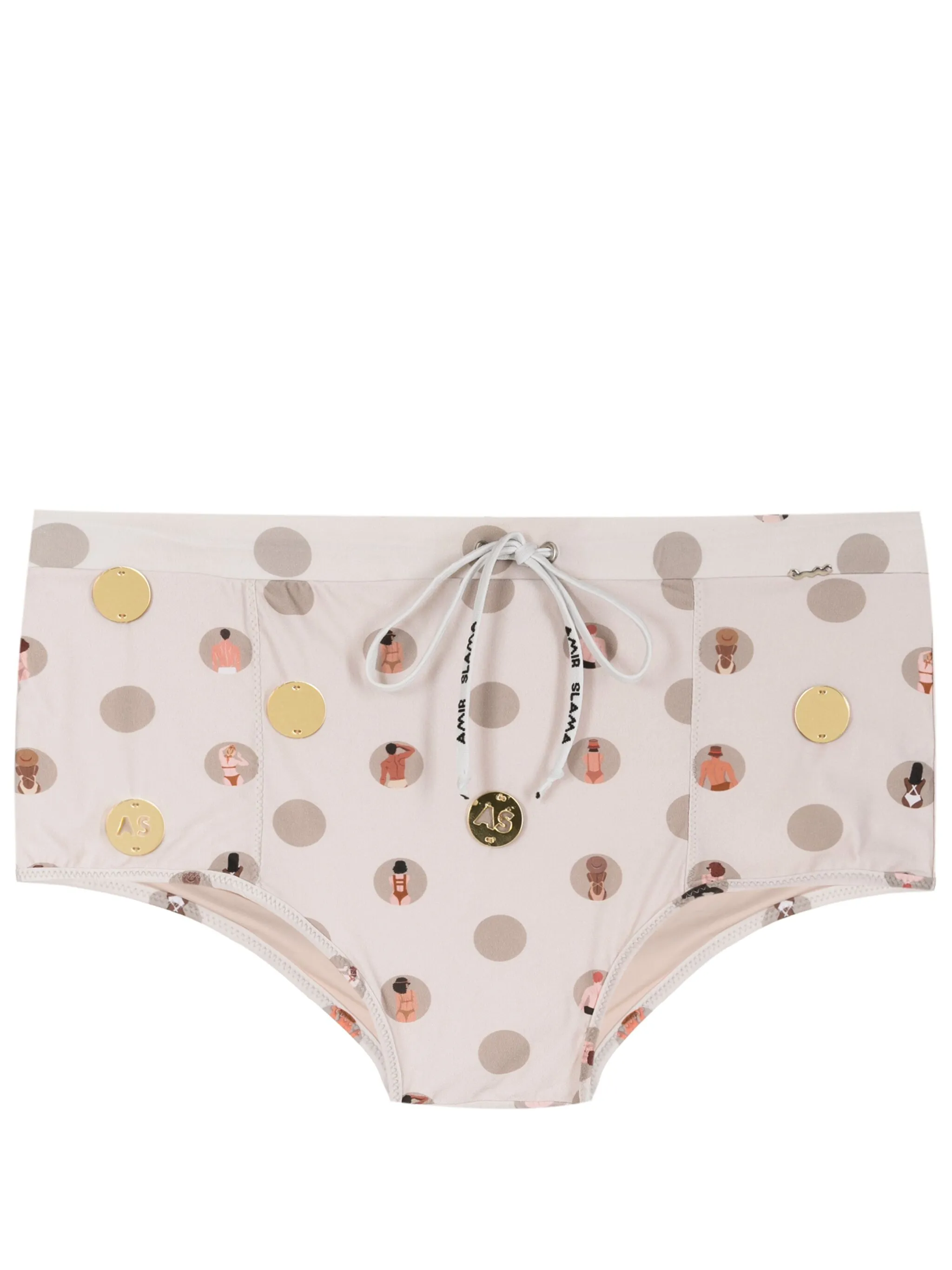 

Плавки с графичным принтом Amir Slama, белый