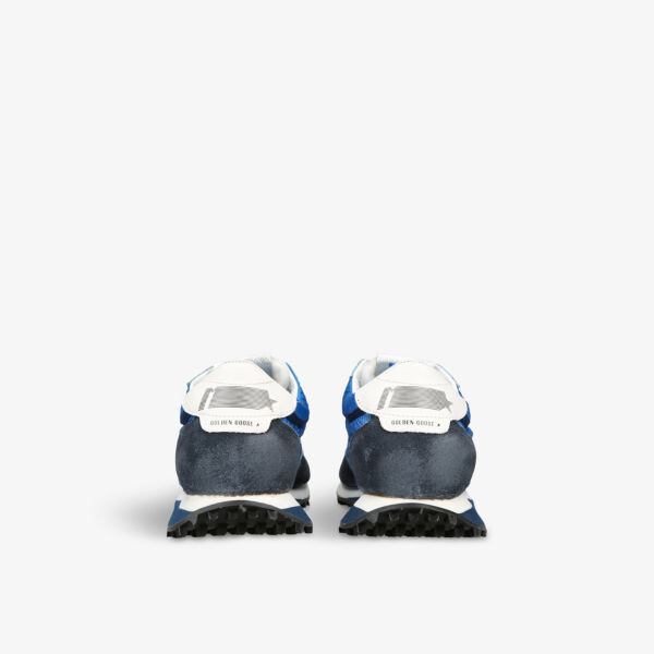 Мужские низкие кроссовки marathon runner из замши и сетки Golden Goose, синий — фото 4