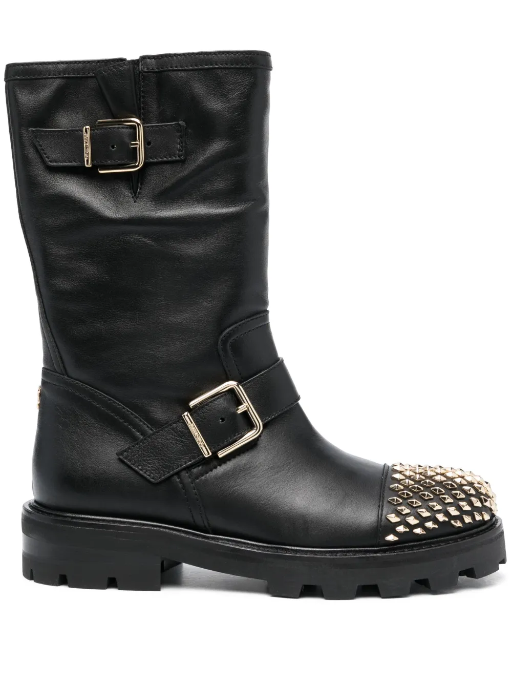 Сапоги Biker II с заклепками JIMMY CHOO, черный