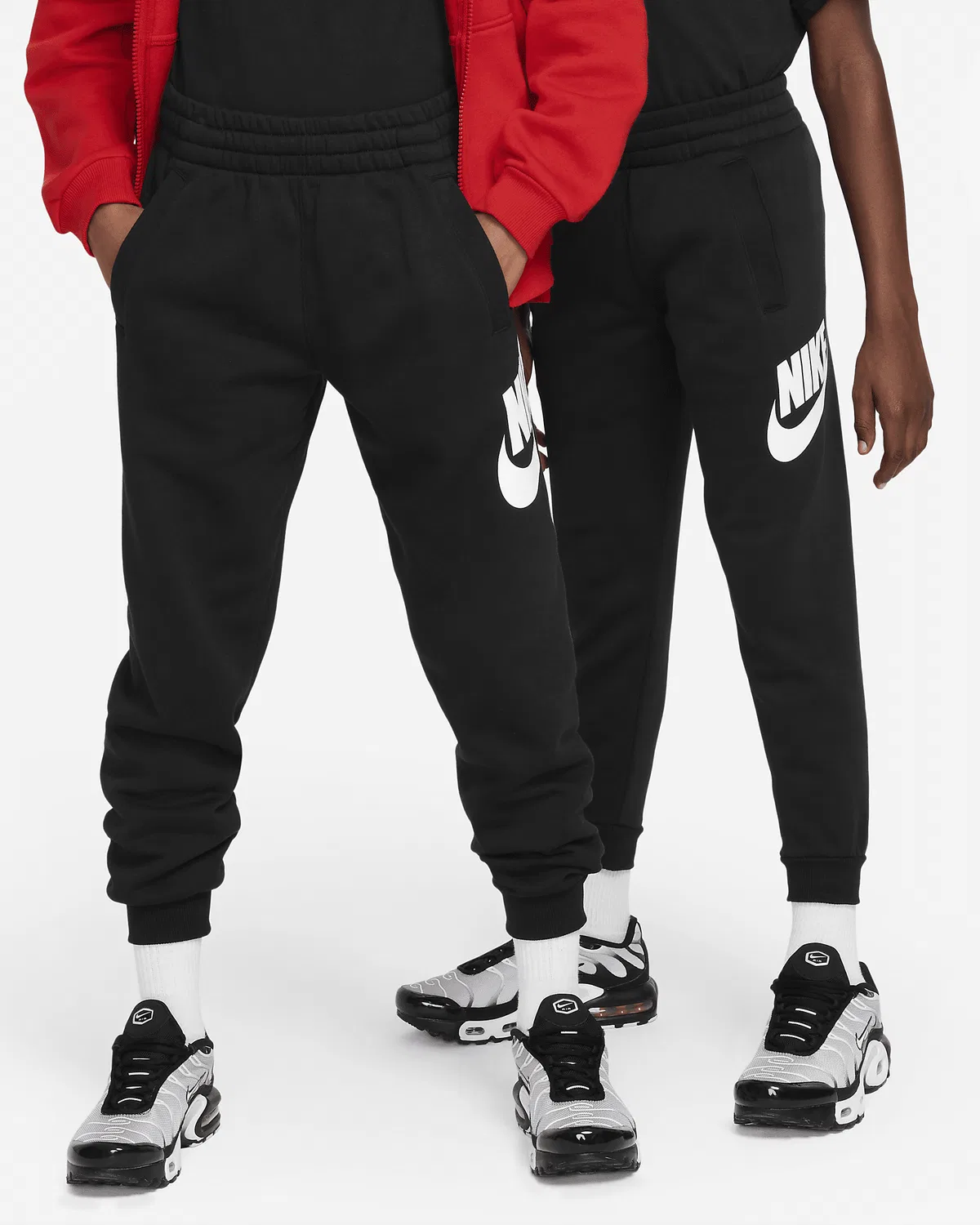 Джоггеры Nike Club Fleece для старших детей, Black/White