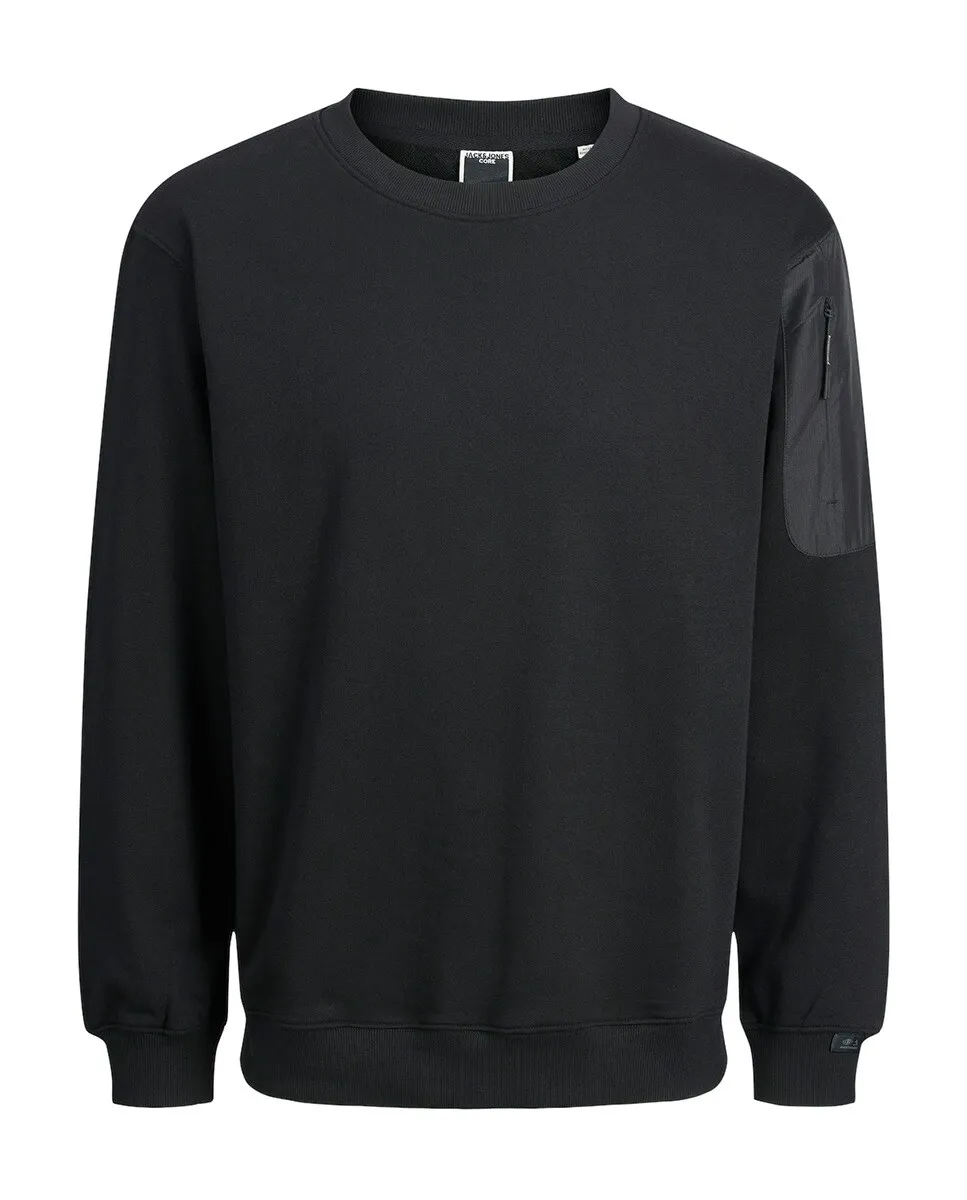 

Мужская толстовка с круглым вырезом и длинными рукавами Jack & Jones, черный