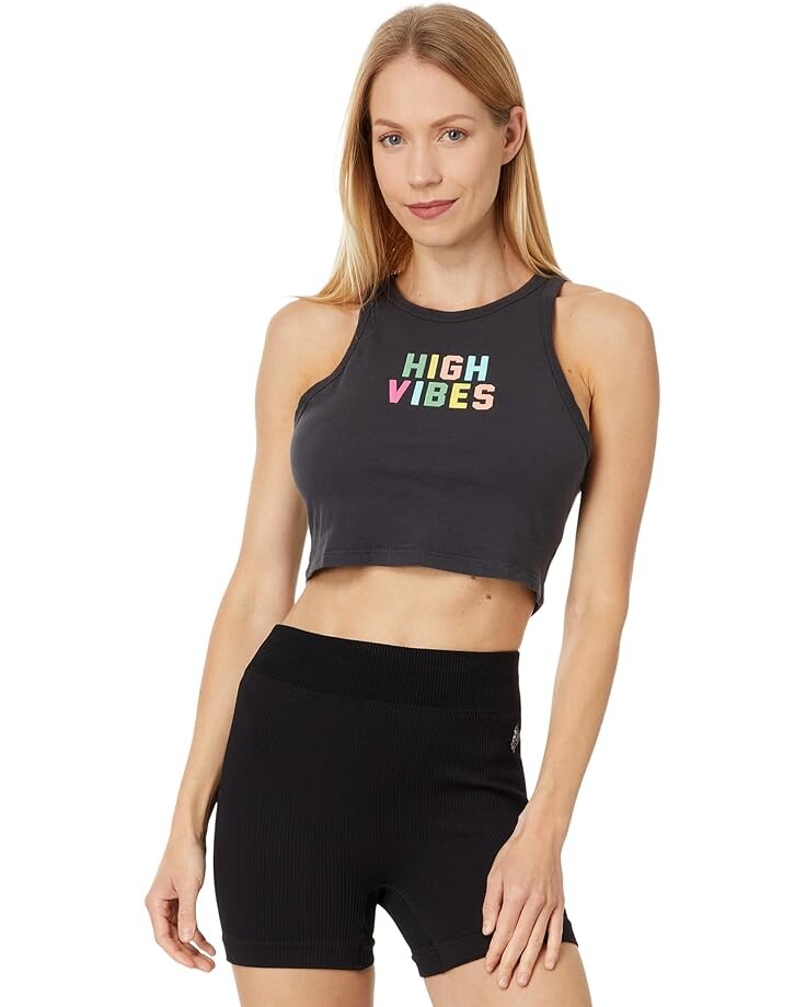 

Топ Spiritual Gangster High Vibes Sienna Crop Tank, черный