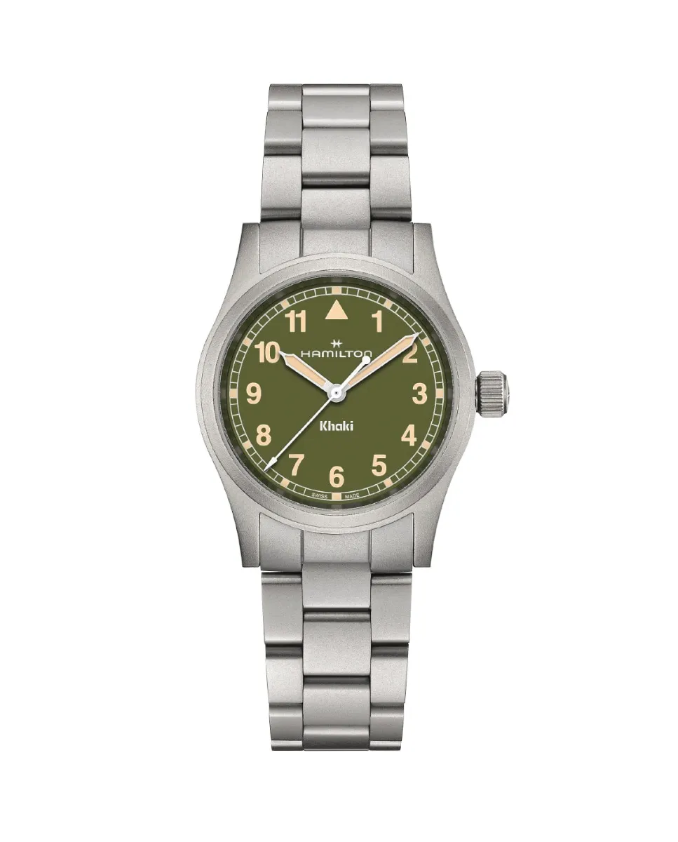 

Женские часы Khaki Field Quartz 33 мм H69301160 из стали Hamilton, серебряный